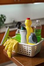 still life cleaning tools