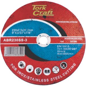 cutting disc stainless steel 230 x 2.5 22.22mm