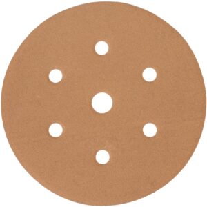 gold disc (50 pieces) 500grit 150mm x 6+1 holes hook and loop