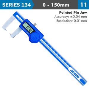 dig. caliper 150mm 0.04mm acc. outside point 0.01mm res. s/steel