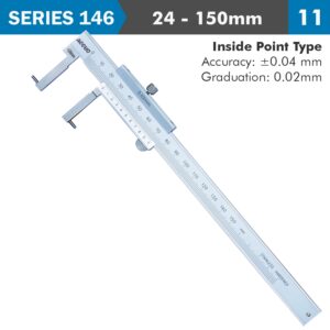 vernier caliper 24 150mm 0.04mm acc. 0.02mm grad. inside point s/steel
