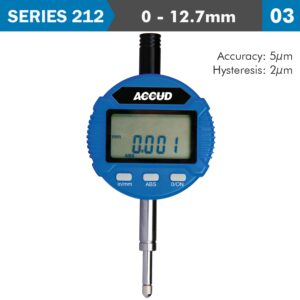 digital indicator flat and lug back 12.7mm/0.5'