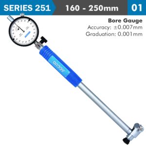 precision dial bore gauge 160 250mm 0.007mm acc. 0.001mm grad.