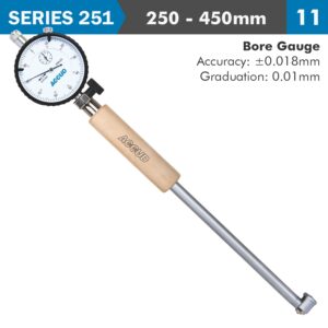 precision dial bore gauge 250 450mm 0.018mm acc. 0.001mm grad.
