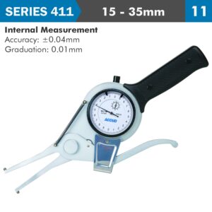 int. dial caliper gauge 15 35mm 0.04mm acc. 0.01mm grad. jaw length 50
