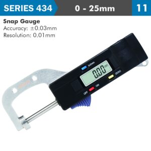 digital snap gauge 0 25mm 0.01mm res.
