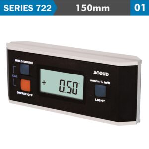 digital leveler 360deg 150x60mm 0.05 deg. res. al frame