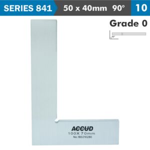 flat edge square 90 deg. grade 0 50x40mm