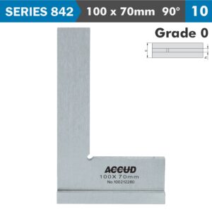 flat edge square 90 deg. wide base 100x70mm din875