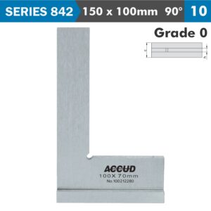 flat edge square 90 deg. wide base 150x100mm din875