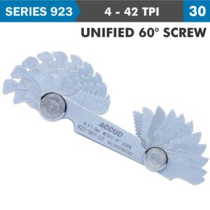 pitch gauge 4 42tpi 30 leaves unified 60deg. screw 0.07mm acc.