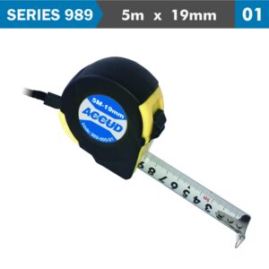 measuring tape 5m x 19mm 1mm grad. nylon coating