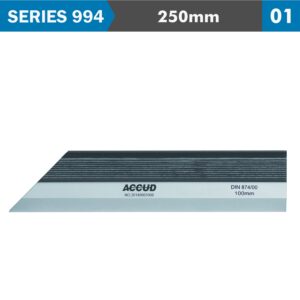 straight edge 250mm din874 s/steel