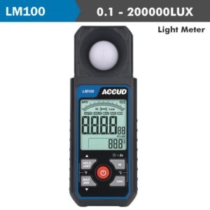 light meter 0.1 200000lux range 6% accur 400 700mm light wave length