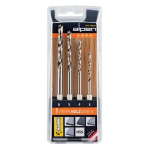 hex shank set hss for wood 4 piece 3 4 5 6mm