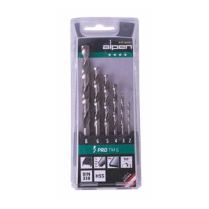 hss pro drill bit set 6 piece 2 8mm 111806100