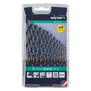 hss sprint drill bit set 13 piece 2 8mm x 0.5