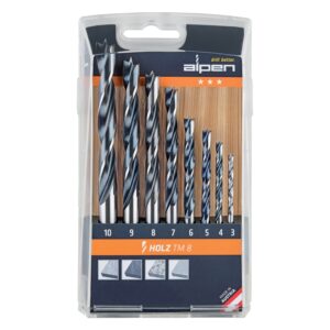wood drill bit set 8 piece 3 10mm x 1mm