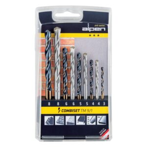 hss/masonry drill bit kombi set 3 8mm