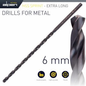 hss drill bit 6mm 205 x 140 extra long
