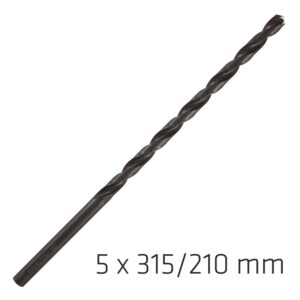 hss drill bit 5mm 315x210mm extra long