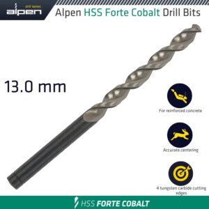hss forte cobalt drill bit 13mm
