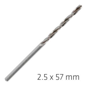 alpen pro hss 2.5mm drill din 338 rn 135 split point plastic wallet (