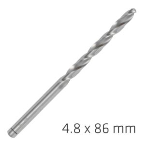 alpen pro hss 4.8mm drill din 338 rn 135 split point plastic wallet (