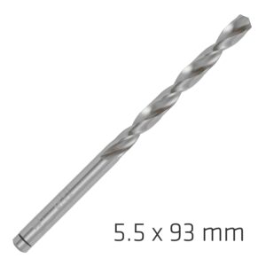 alpen pro hss 5.5mm drill din 338 rn 135 split point plastic wallet (