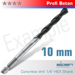 concrete profi beton drill bit 10mm hex shank