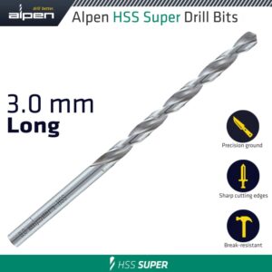hss super drill bit long 3 x 100mm pouch