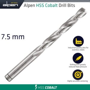 hss cobalt drill bit 7.5mm