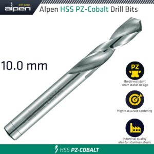 alpen cobalt drill short bulk 10.00mm