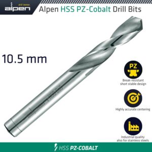 alpen cobalt drill short bulk 10.50mm