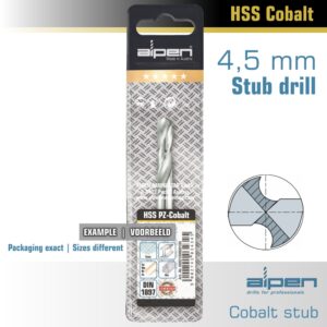 cobalt drill bit short pouch 4.5mm