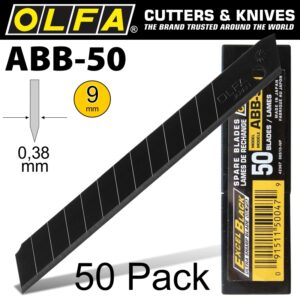 olfa blades black x sharp 50 per pack ultra sharp 9mm