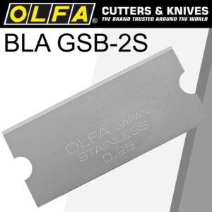 olfa scraper blade for grs 2 s/steel 40mmx18mm 6pk
