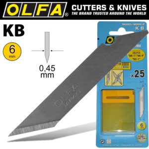 olfa blades kb 25/pack 6mm