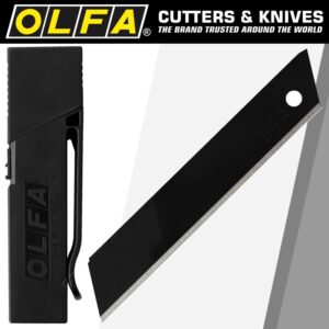olfa blades excel black 30/pk carded ultra sharp 18mm with belt clip