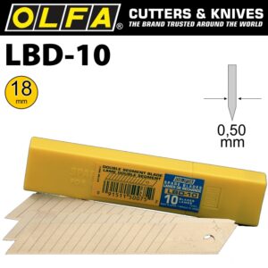 olfa double segmented heavy duty blades lbd 10 10/pack 18mm