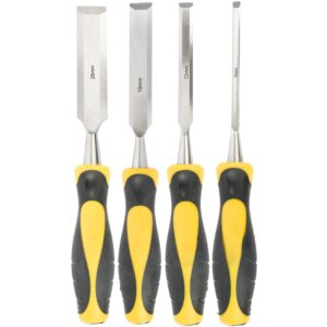 chisel set wood 4 piece in blister