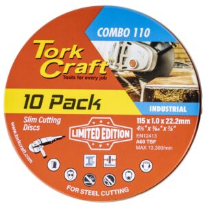 cutting disc ind. metal 115 x 1.0 x 22.2 mm 10pce tin case