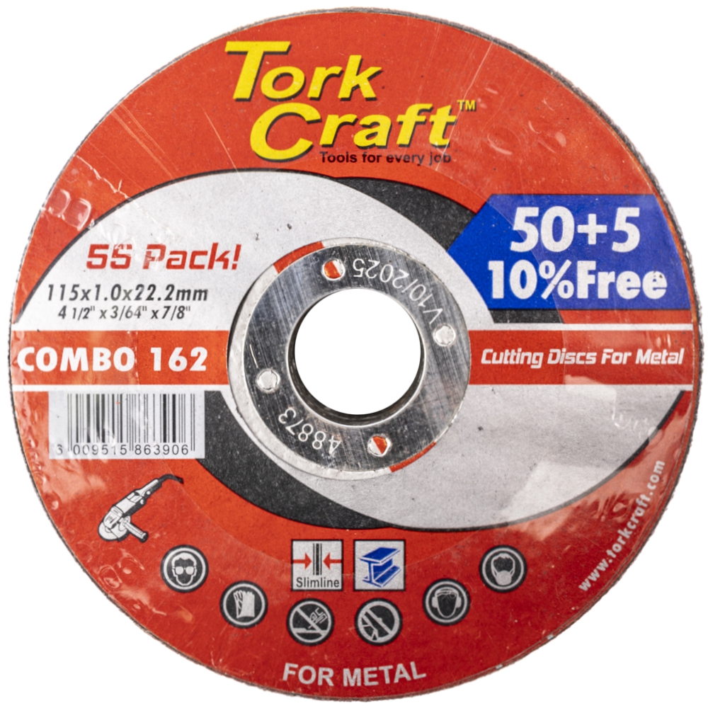 50 + 5 free cutting disc metal 115 x 1.0 x 22.2 mm 50 + 5 free cutting disc metal 115 x 1.0 x 22.2 mm