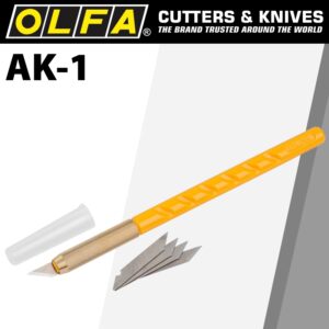 olfa cutter model ak 1 art knife x25 spare blades
