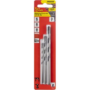 drill bit masonry/concrete 3pc set 5 6 8mm