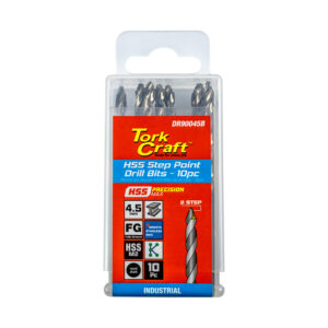 precision max step point 4.5mm hss drill 10 pack
