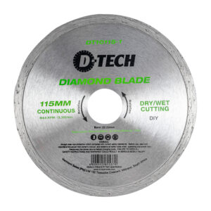 diamond blade continuous rim 115x22.23mm ceramic/marble