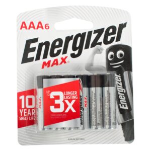 max aaa battery 6pack (moq12) energizer