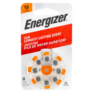hearing aid battery 13 orange 8pack zinc air energizer