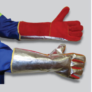 foundry aluminised leather glove